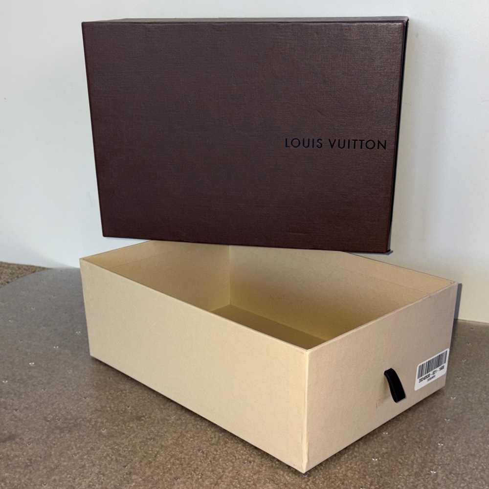 Louis Vuitton Dark Brown and Cream Storage Box